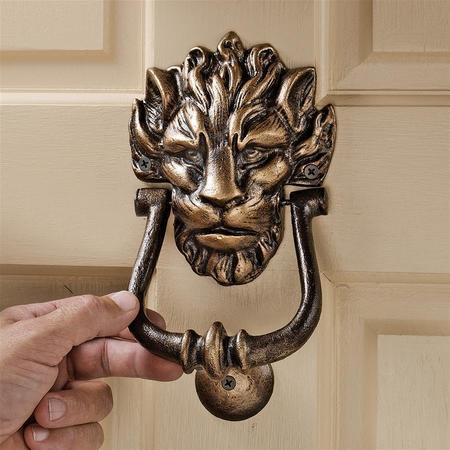 DESIGN TOSCANO 10 Downing Street Lion Authentic Foundry Iron Door Knocker SP24007